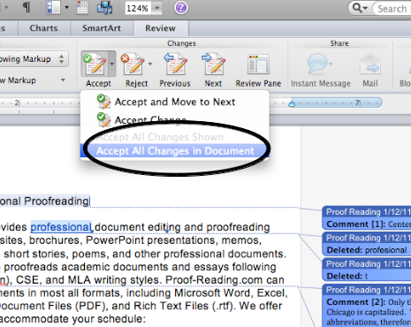 add an accent on word for mac